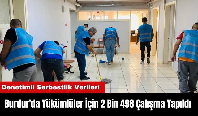 Burdur'da Yükümlüler İçin 2 Bin 498 Çalışma Yapıldı