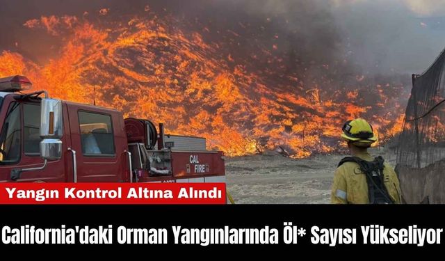 California'daki Orman Yangınlarında Öl* Sayısı Yükseliyor