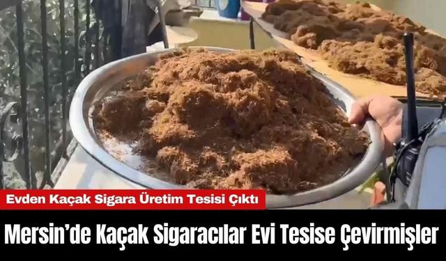 Mersin’de Kaçak Sigaracılar Evi Tesise Çevirmişler