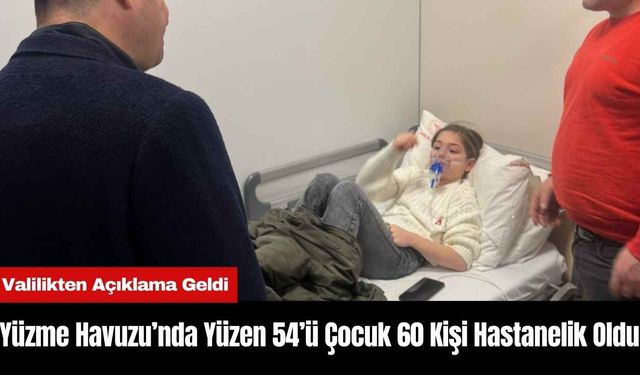 Olimpik Kapalı Yüzme Havuzu’nda Yüzen 54’ü Çocuk 60 Kişi Hastanelik Oldu