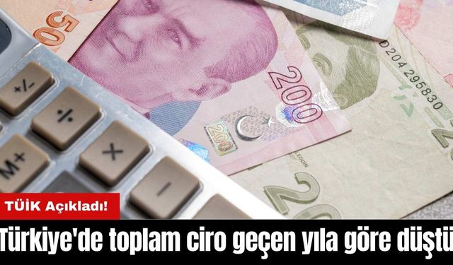 Türkiye'de toplam ciro geçen yıla göre düştü