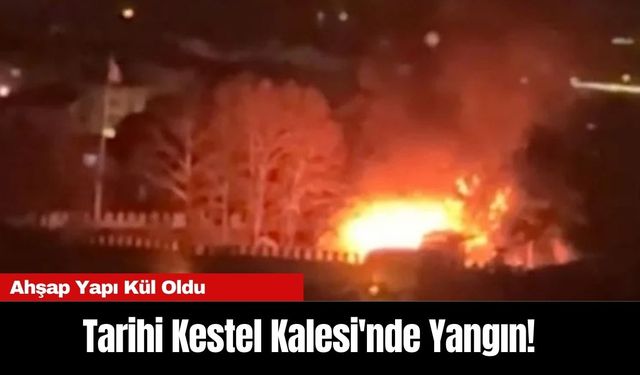 Tarihi Kestel Kalesi'nde Yangın! Ahşap Yapı Kül Oldu