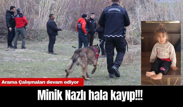 Minik Nazlı hala kayıp!!! Arama Çalışmaları devam ediyor