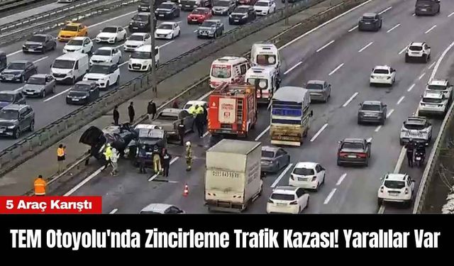 TEM Otoyolu'nda Zincirleme Trafik Kazası! Yaralılar Var