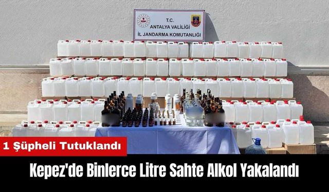 Kepez'de Binlerce Litre Sahte Alkol Yakalandı