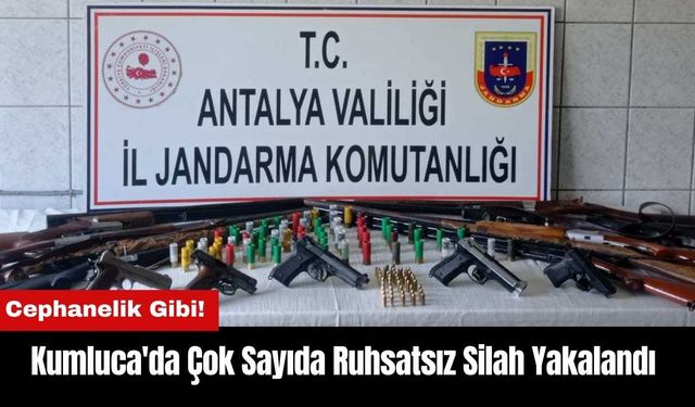 Kumluca'da Çok Sayıda Ruhsatsız Silah Yakalandı