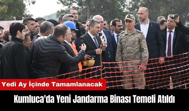 Kumluca'da Yeni Jandarma Binası Temeli Atıldı