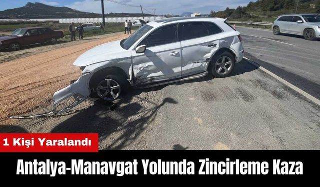 Antalya-Manavgat Yolunda Zincirleme Kazaya 3 Araç Karıştı