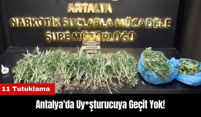 Antalya'da Uy*şturucuya Geçit Yok: 11 Tutuklama