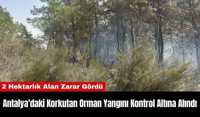 Antalya'daki Korkutan Orman Yangını Kontrol Altına Alındı