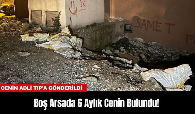 Boş Arsada 6 Aylık Cenin Bulundu!