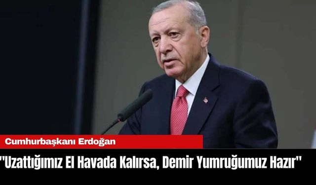 Cumhurbaşkanı Erdoğan: "Uzattığımız El Havada Kalırsa, Demir Yumruğumuz Hazır"