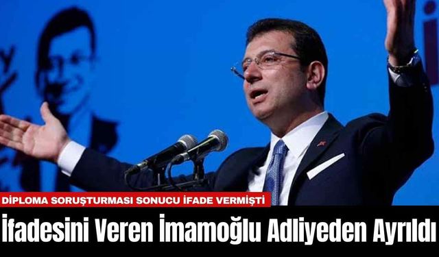 İfadesini Veren İmamoğlu Adliyeden Ayrıldı