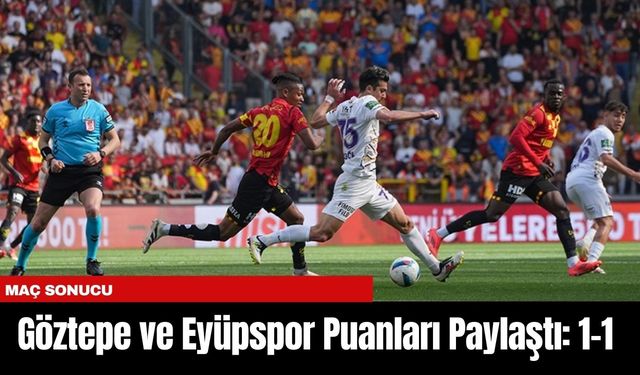 Göztepe ve Eyüpspor Puanları Paylaştı: 1-1