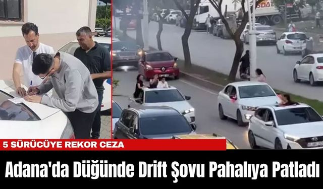 Adana'da Düğünde Drift Şovu Pahalıya Patladı