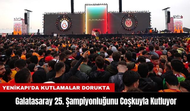 Galatasaray 25. Şampiyonluğunu Coşkuyla Kutluyor