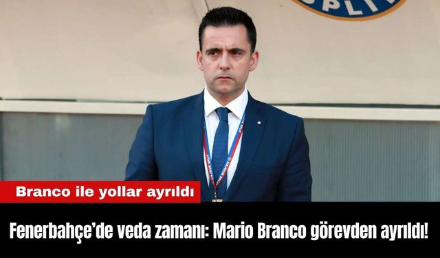 Fenerbahçe’de veda zamanı: Mario Branco görevden ayrıldı!