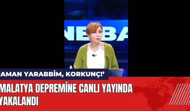 Malatya depremine canlı yayında yakalandı! O anları anlattı