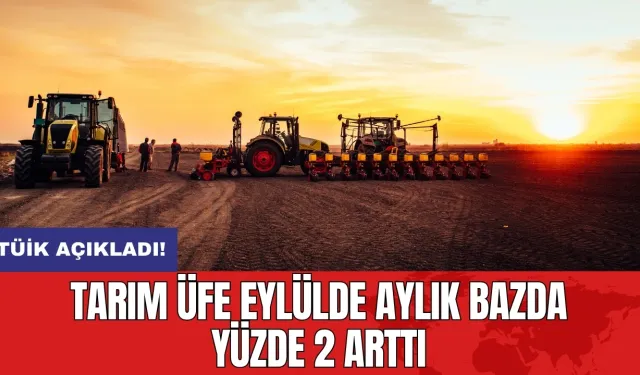 TÜİK açıkladı! Tarım ÜFE eylülde aylık bazda yüzde 2 arttı