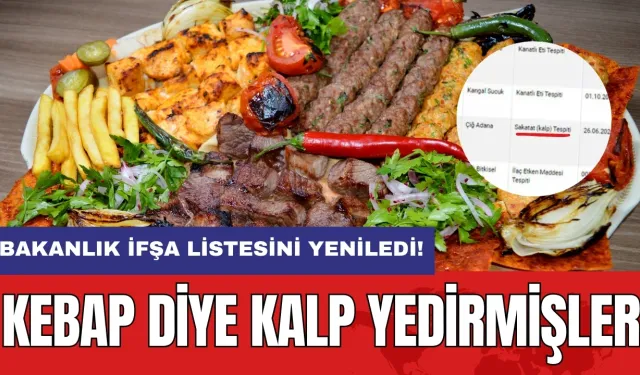 Bakanlık ifşa listesini yeniledi: Kebap diye kalp yedirmişler