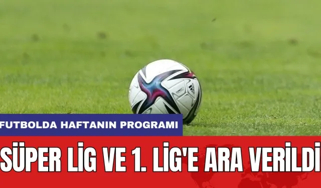 Süper Lig ve 1. Lig'e ara verildi: Futbolda haftanın programı