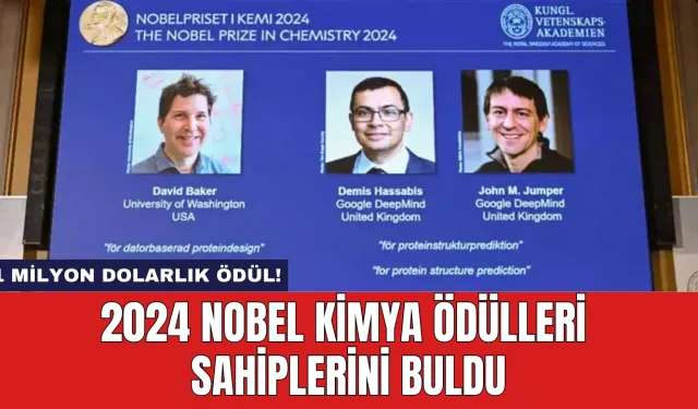 2024 Nobel Kimya Ödülleri Sahiplerini Buldu: 1 Milyon Dolarlık Ödül!