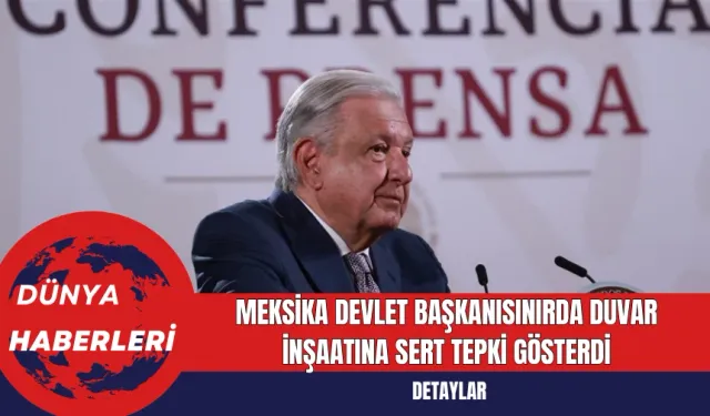 Meksika Devlet Başkanı Sınırda Duvar İnşaatına Sert Tepki Gösterdi