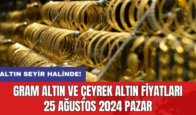 Altın seyir halinde! Gram altın ve çeyrek altın fiyatları 25 Ağustos 2024 Pazar