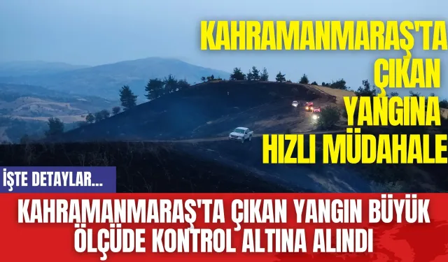 Kahramanmaraş'ta çıkan yangın büyük ölçüde kontrol altına alındı