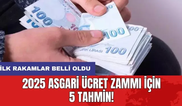 2025 asgari ücret zammı için 5 tahmin! İlk rakamlar belli oldu