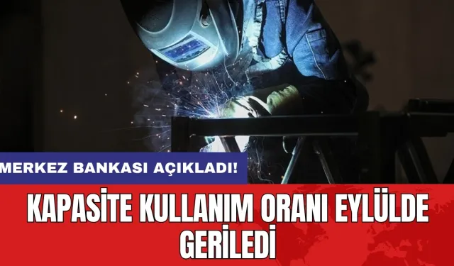 Merkez Bankası açıkladı: Kapasite kullanım oranı eylülde geriledi