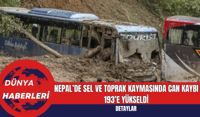 Nepal’de Sel Ve Toprak Kaymasında Can Kaybı 193’e Yükseldi