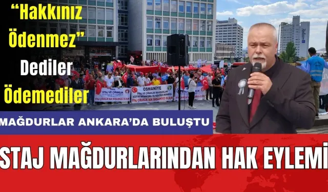 Staj ve Çıraklık Mağdurları Ankara'da Buluştu! Mağdurlardan Yöneticilere Çağrı