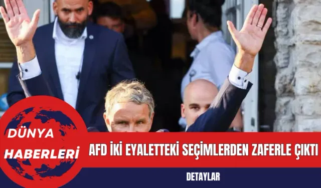 AfD İki Eyaletteki Seçimlerden Zaferle Çıktı