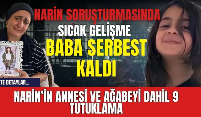 Son dakika! Narin soruşturmasında annesi ve ağabeyi dahil 9 tutuklama