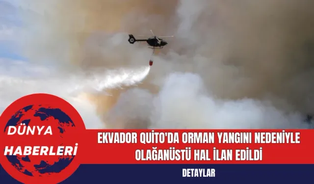 Ekvador Quito'da Orman Yangını Nedeniyle Olağanüstü Hal İlan Edildi