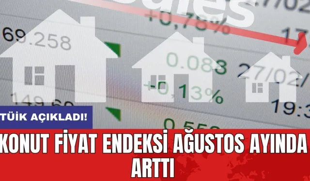 TÜİK açıkladı! Konut Fiyat Endeksi ağustos ayında arttı