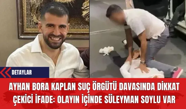 Ayhan Bora Kaplan Suç Örgütü Davasında Dikkat Çekici İfade: Olayın İçinde Süleyman Soylu Var