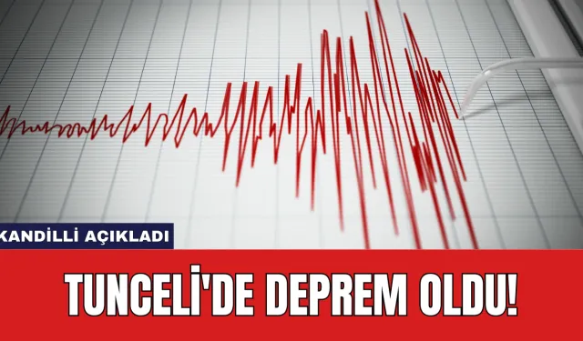 Kandilli Açıkladı: Tunceli'de Deprem Oldu!