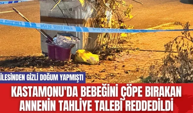 Kastamonu'da bebeğini çöpe bırakan annenin tahliye talebi reddedildi