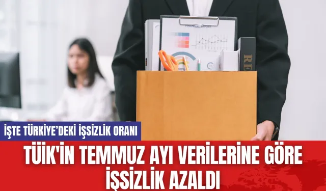 TÜİK'in temmuz ayı verilerine göre işsizlik azaldı