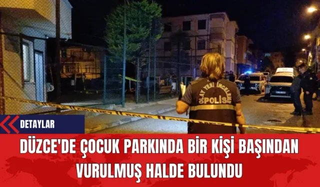 Düzce'de Çocuk Parkında Bir Kişi Başından Vurulmuş Halde Bulundu