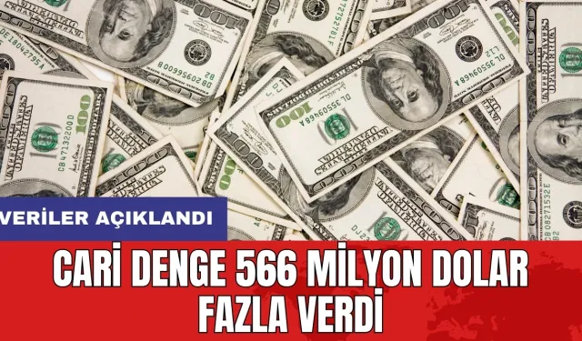 Cari denge 566 milyon dolar fazla verdi