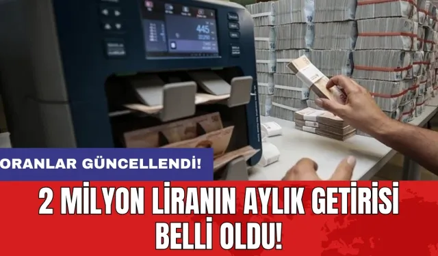 Oranlar güncellendi: 2 milyon liranın aylık getirisi belli oldu!