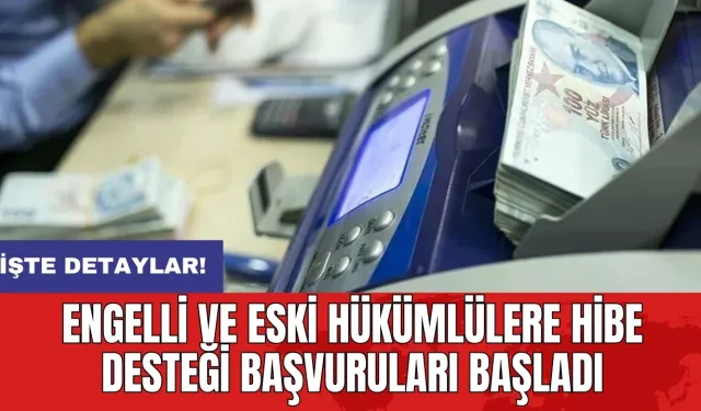 Engelli ve eski hükümlülere hibe desteği başvuruları başladı