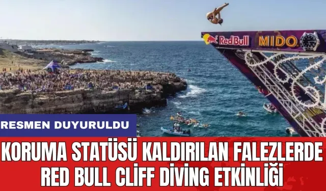 Koruma statüsü kaldırılan falezlerde Red Bull Cliff Diving etkinliği