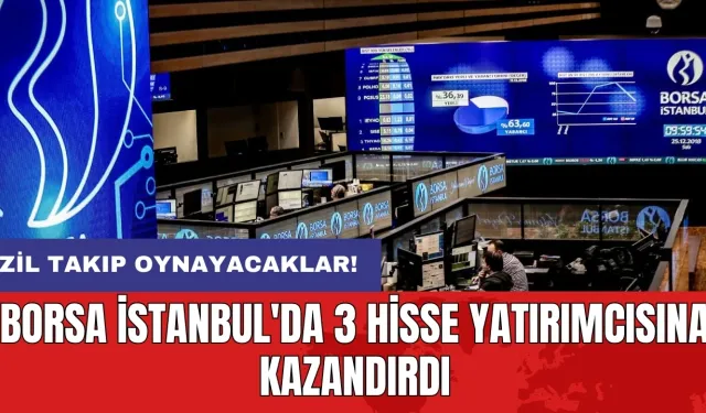 Borsa İstanbul'da 3 hisse yatırımcısına kazandırdı