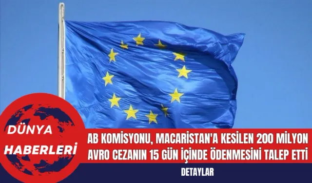 AB Komisyonu Macaristan'a Kesilen 200 Milyon Avro Cezanın 15 Gün İçinde Ödenmesini Talep Etti