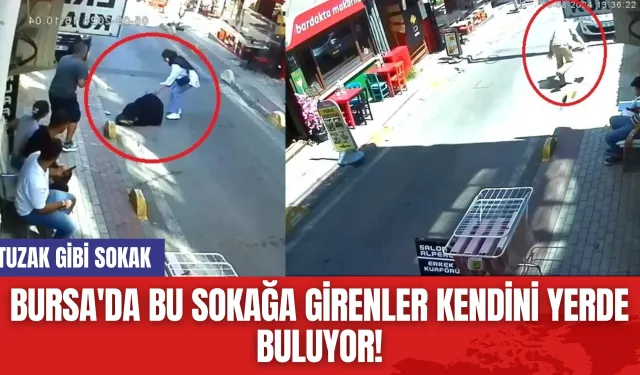 Bursa'da bu sokağa girenler kendini yerde buluyor! Tuzak gibi sokak