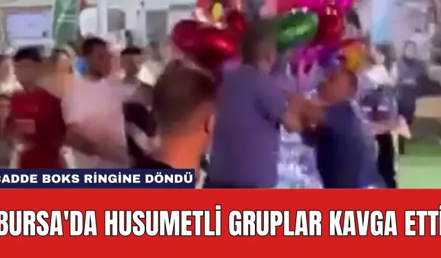 Bursa'da Husumetli Gruplar Kavga Etti: Cadde Boks Ringine Döndü